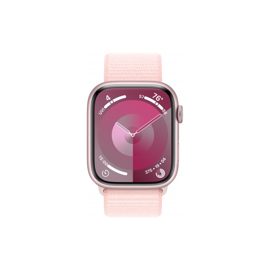 Смарт-годинник Apple Watch Series 9 GPS 41mm Pink Aluminium Case with Light Pink Sport Loop (MR953QP/A) - зображення 2