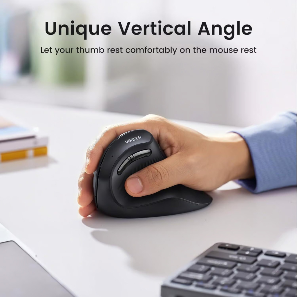 Мишка Ugreen MU008 Vertical Wireless Black (25444) - зображення 10