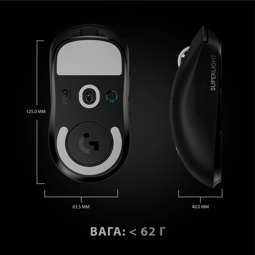 Мишка Logitech G Pro X Superlight Wireless Black (910-005880) - зображення 8