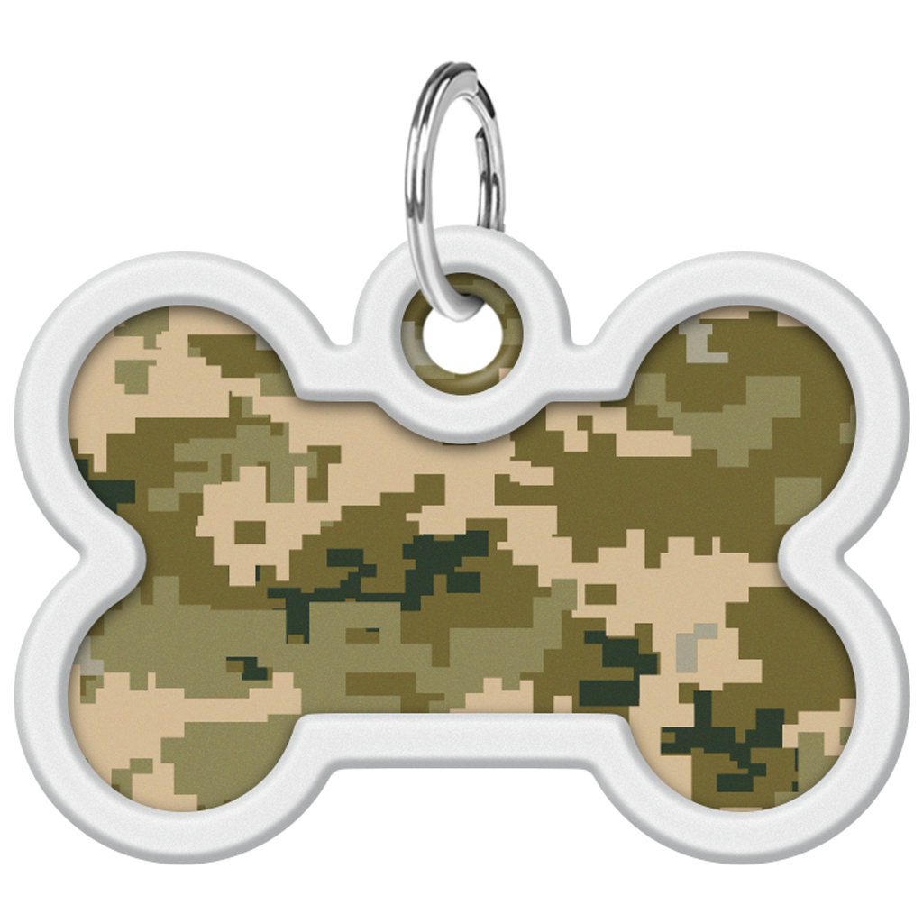 Адресник для тварин WAUDOG Smart ID з QR паспортом "Мілітарі" кістка 40х28 мм (231-4026) - изображение 2