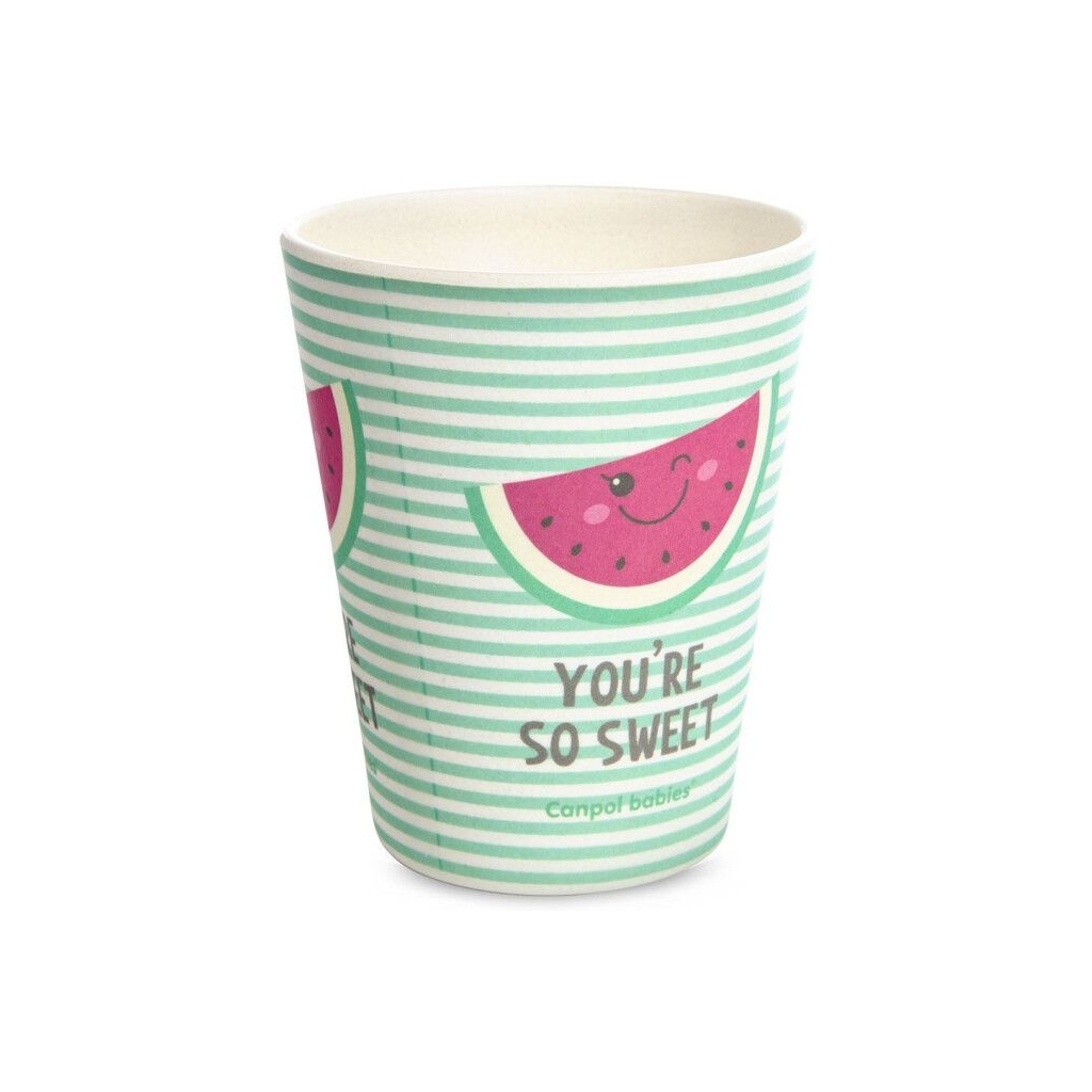 Набір дитячого посуду Canpol babies SO COOL кружечка бамбукова 250 мл, рожева (9/212_pin) - зображення 2