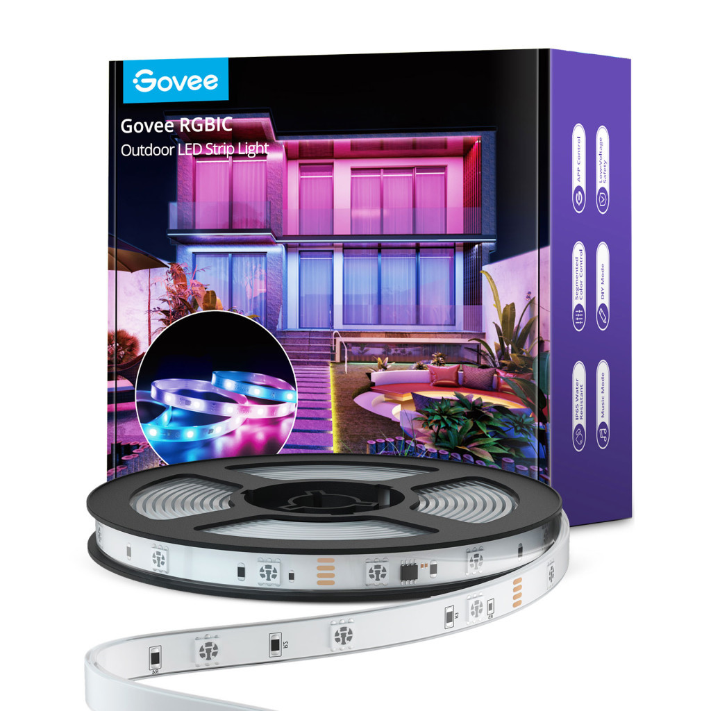 Світлодіодна стрічка Govee Phantasy Outdoor LED RGBIC Strip Lights 10м Білий (H61723D1) - изображение 3