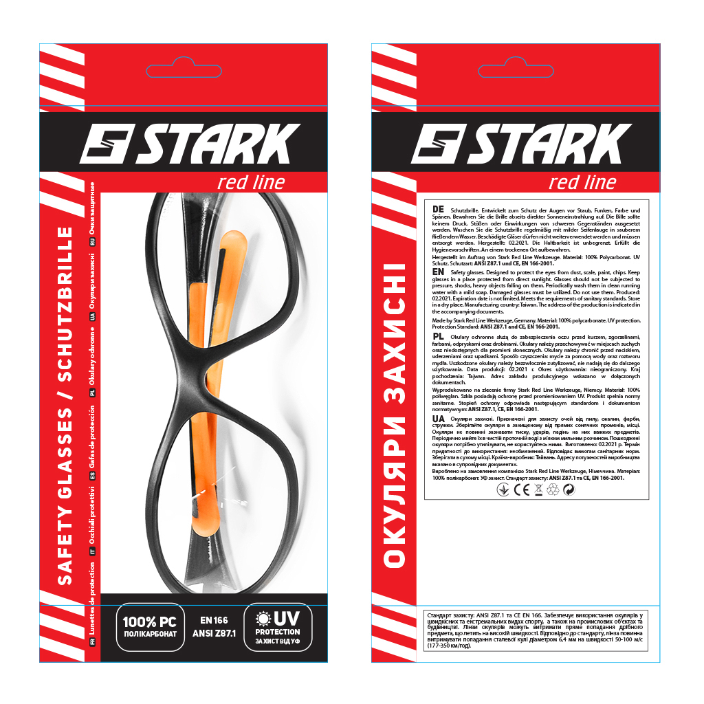 Захисні окуляри Stark SG-05C прозорі (515000006) - изображение 7