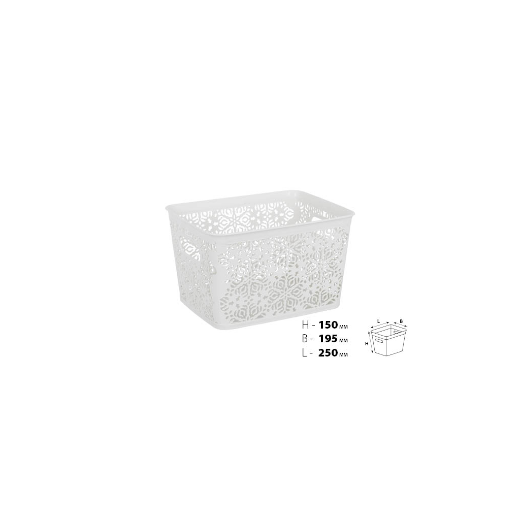 Кошик для зберігання Violet House 0502 2 Ажур White 7 л (0502 2 Ажур W б/кр. 7 л) - зображення 2
