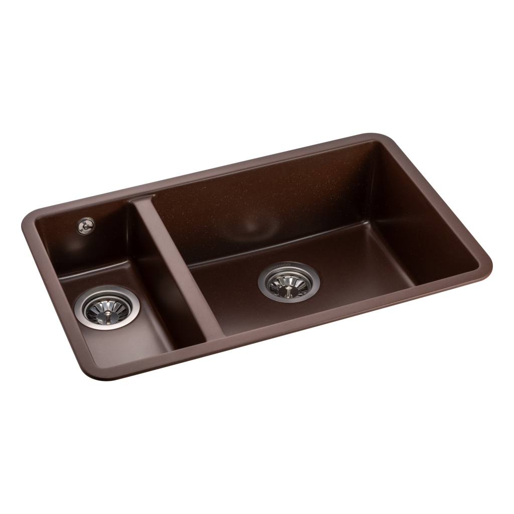 Мийка кухонна GRANADO Under top DOUBLE marron (gr3406) - зображення 2