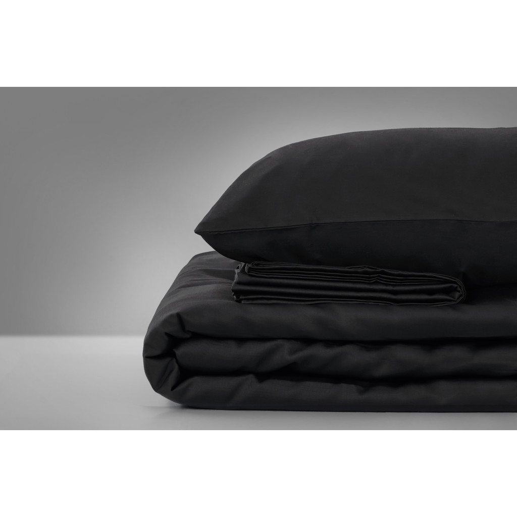 Простирадло MirSon Сатин Premium 0055 Black Pearl 180х220 см (2200001729704) - зображення 1