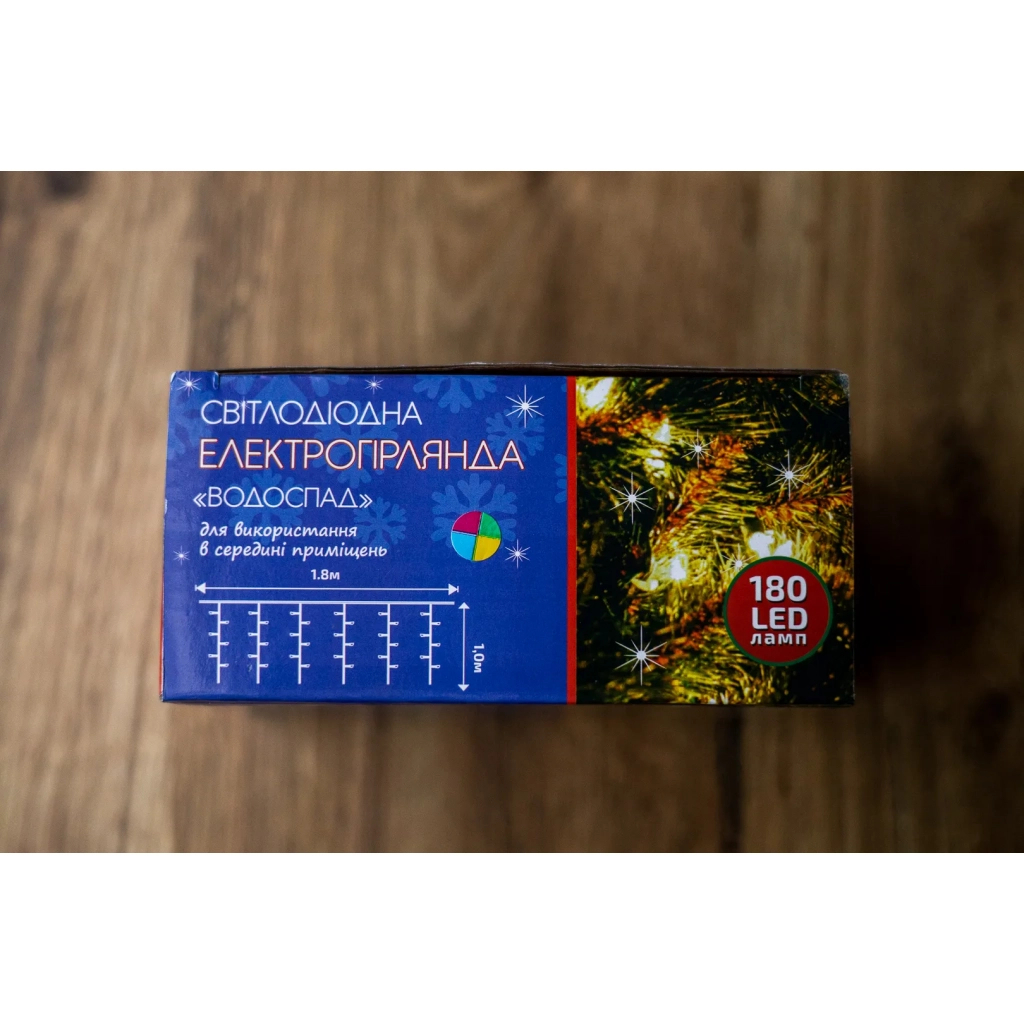 Гірлянда BPNY з адаптером 180LED, 1.8М, 10.8W Водопад Color (102979) - зображення 4