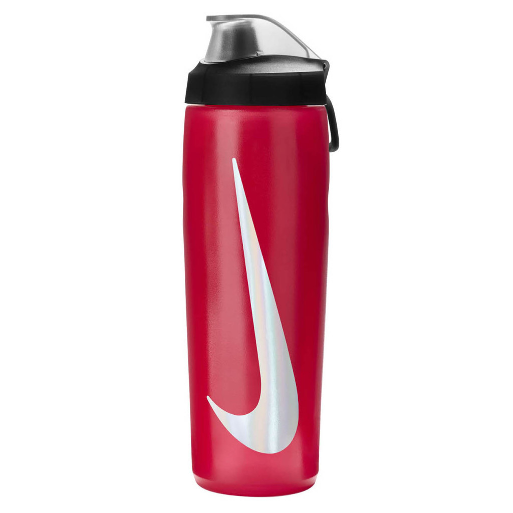 Пляшка для води Nike Refuel Bottle Locking Lid 24 OZ червоний, чорний, сріблястий 709 мл N.100.7668.640.24 (887791745484) - зображення 1
