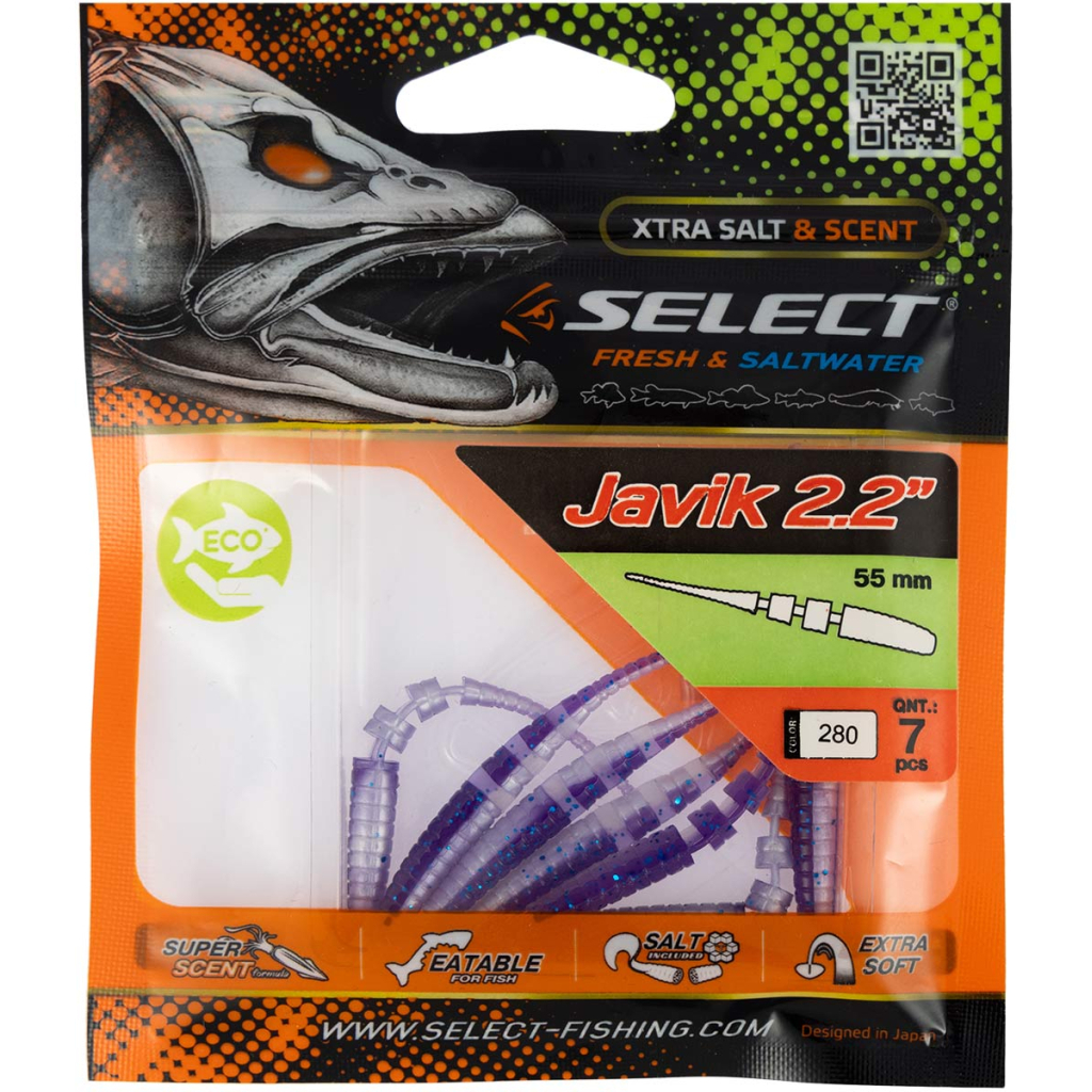 Силікон рибальський Select Javik 2.2" 280 (7 шт/уп) (1870.72.75) - зображення 2