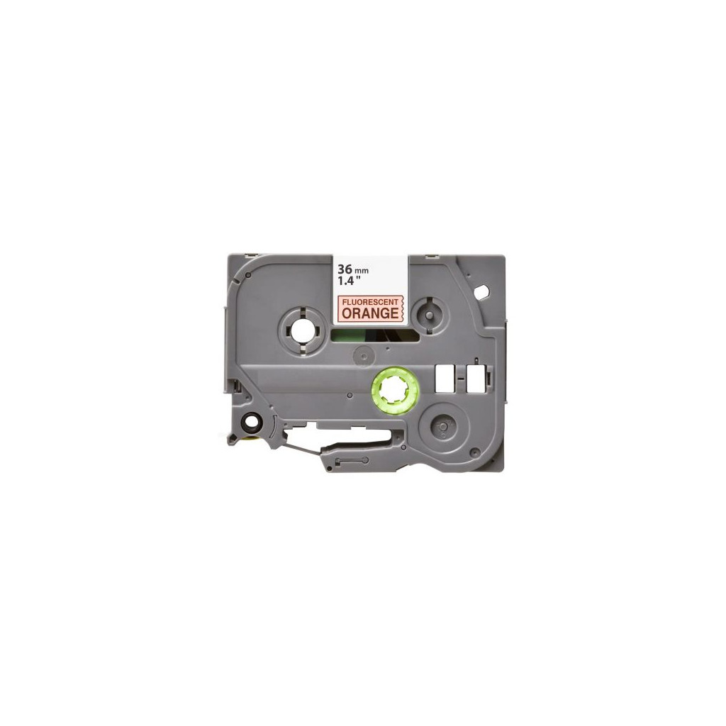Стрічка для принтера етикеток UKRMARK B-Fc-TB61P-BK/OR, аналог TZeB61, флуорисцентна, 36мм х 8м, black on orange (900539) - зображення 2