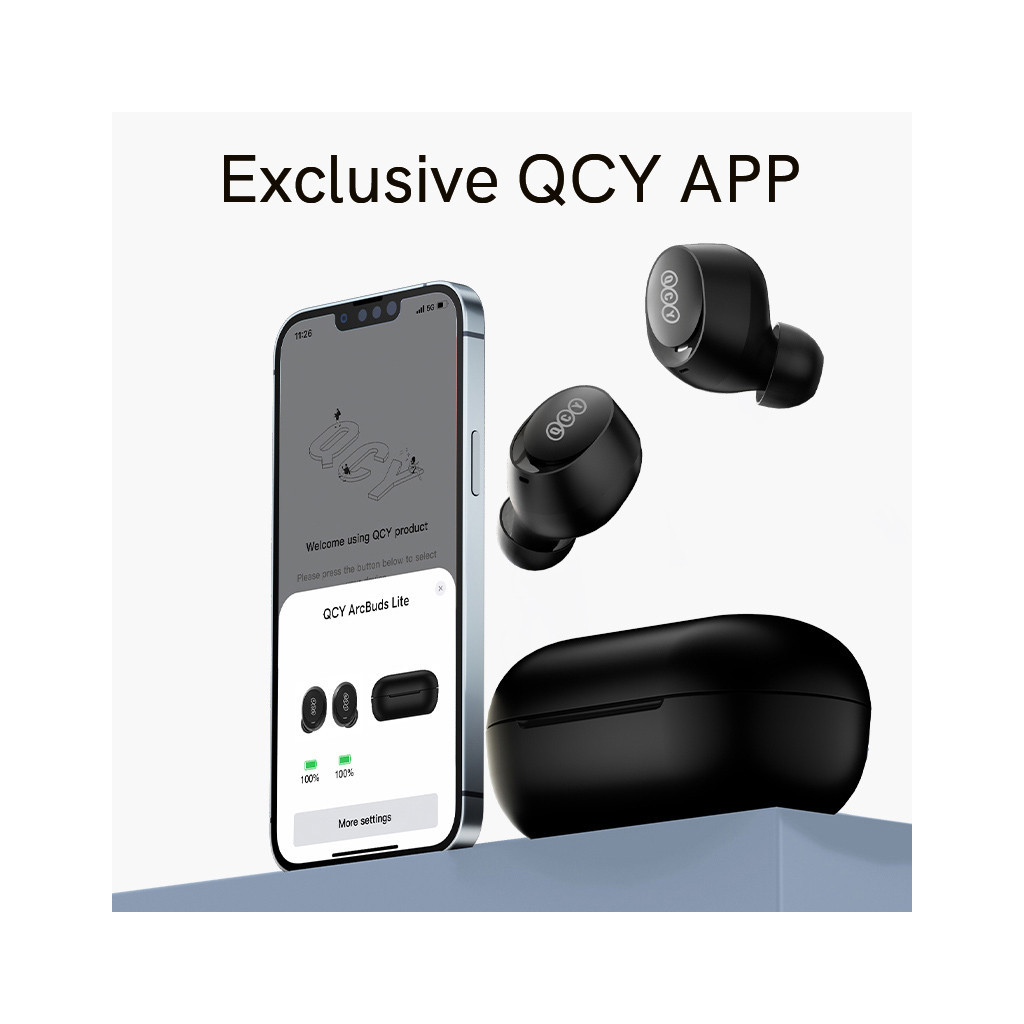Навушники QCY Arc Buds Lite T27 Midnight Black (1033260) - зображення 4