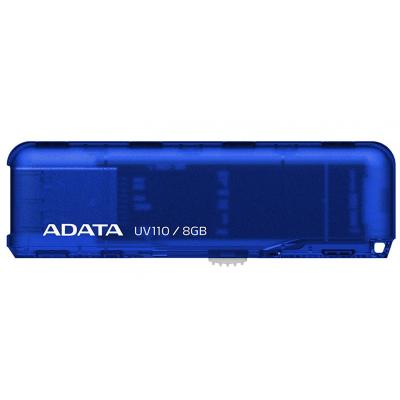 USB флеш накопичувач ADATA 8GB DashDrive UV110 Blue USB 2.0 (AUV110-8G-RBL) - зображення 1