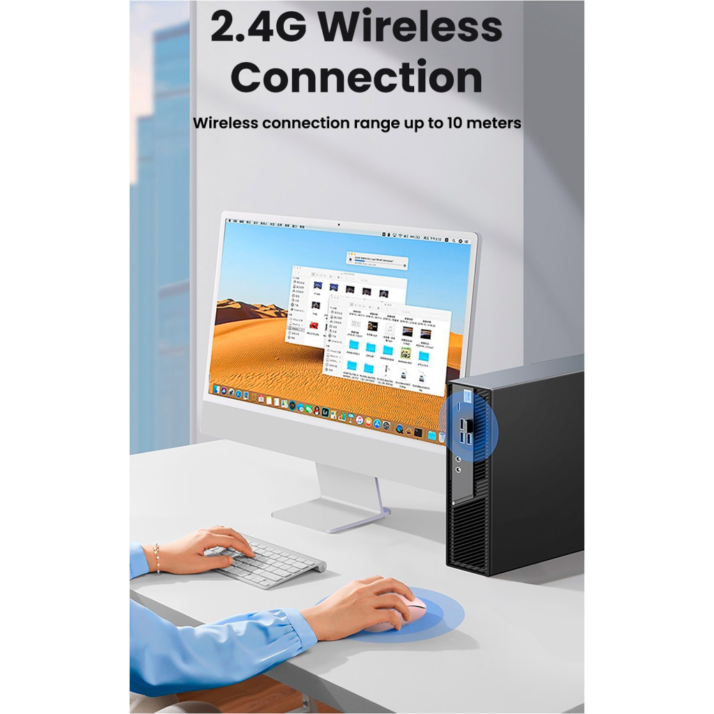 Мишка Ugreen MU105 Wireless Pink (90686) - зображення 8