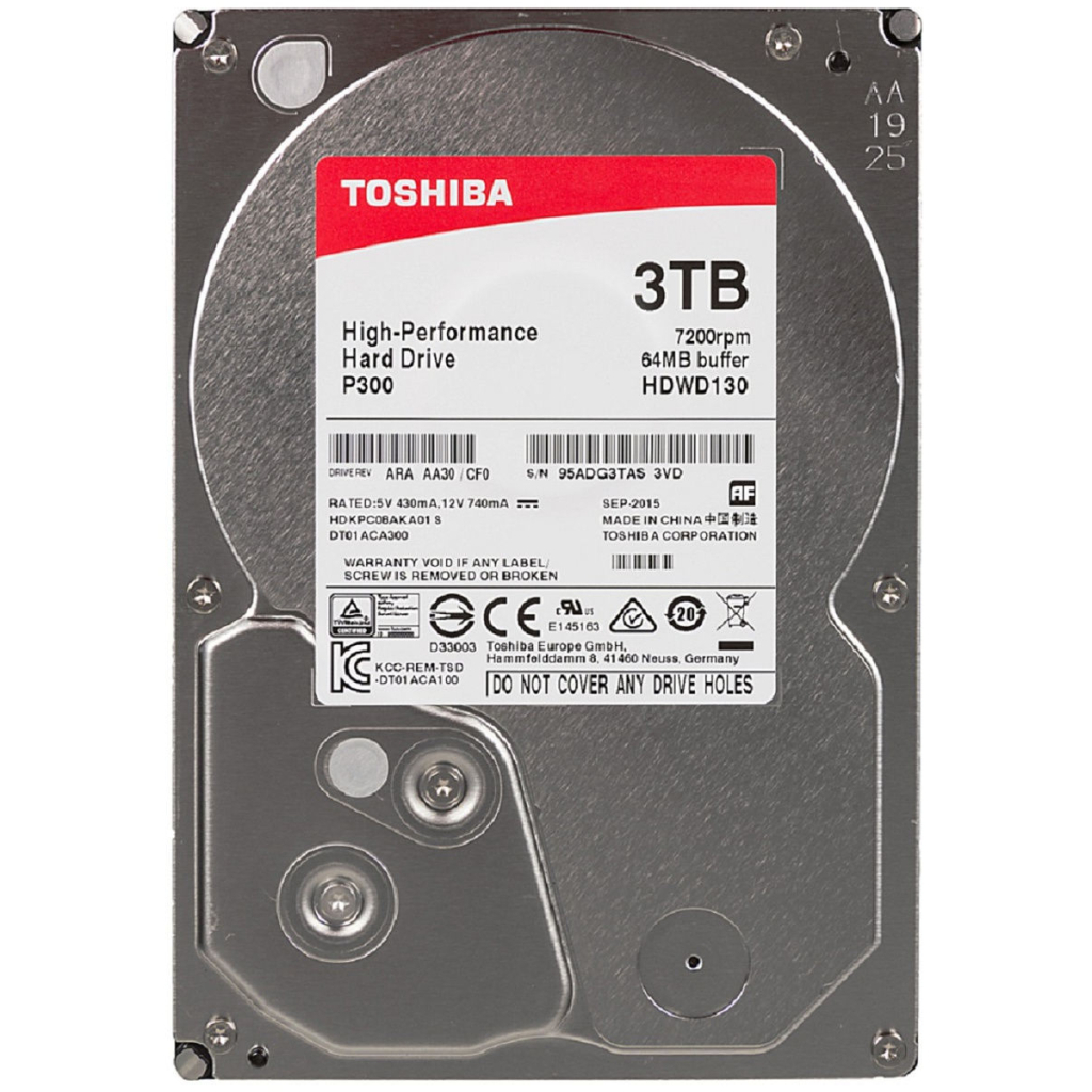 Жорсткий диск 3.5" 3TB Toshiba (HDWD130EZSTA) - зображення 1
