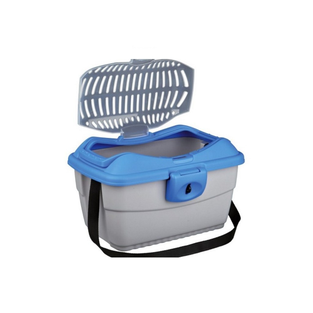 Переноска для тварин Trixie Mini-Capri 40х30х22 см до 2 кг (синя з сірим) (4011905039800) - зображення 2