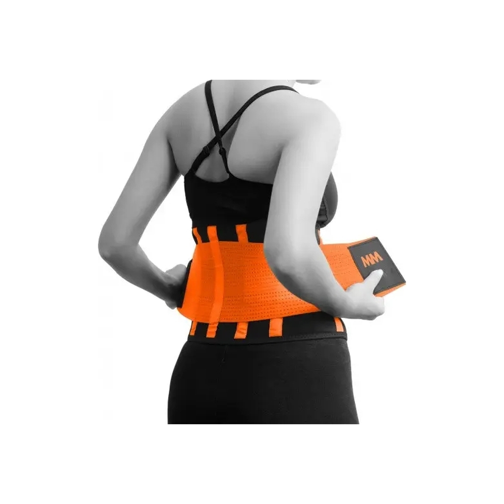 Пояс компресійний MadMax MFA-277 Slimming and Support Belt black/neon orange M (MFA-277-ORG_M) - зображення 9