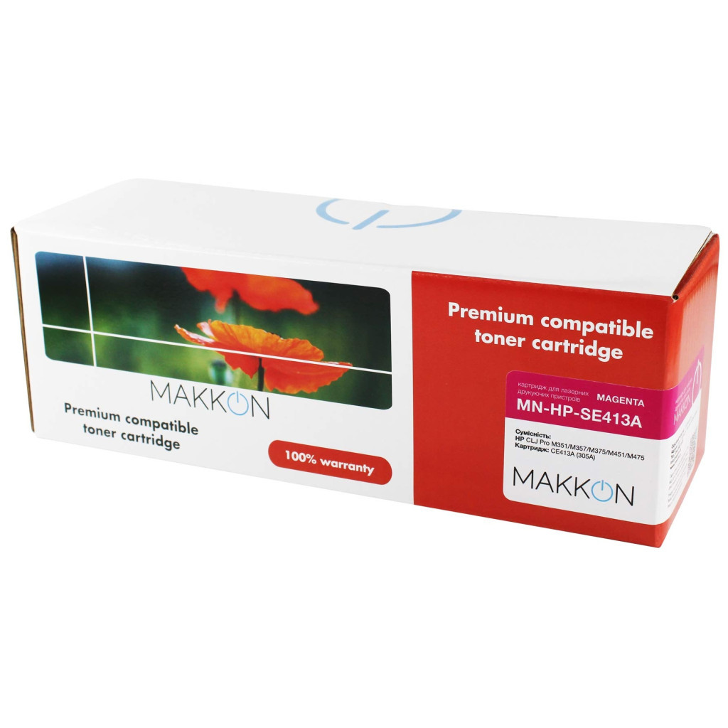 Картридж Makkon HP CLJP CE413A (305A) (SE413A) 2.6k magenta (MN-HP-SE413A) - зображення 1