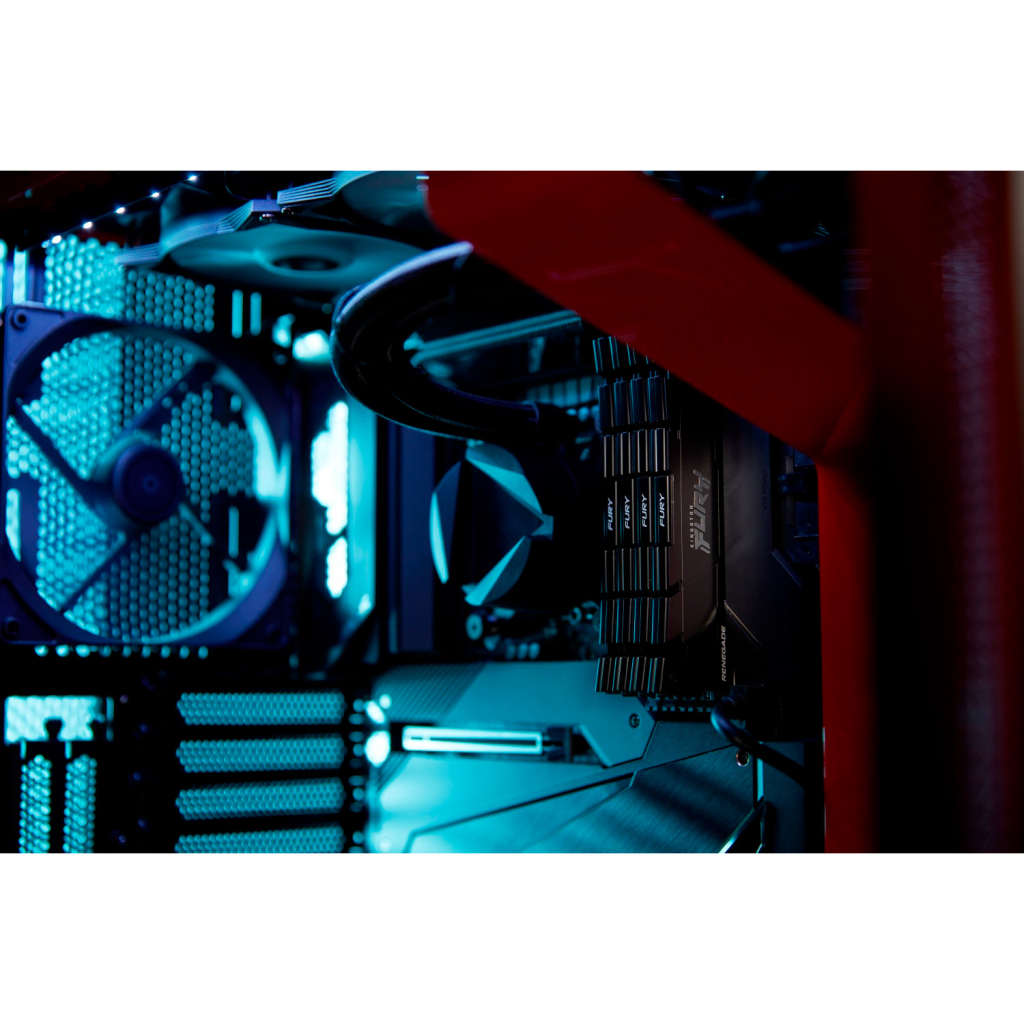 Модуль пам'яті для комп'ютера DDR4 16GB (2x8GB) 4800 MHz Renegade Black Kingston Fury (ex.HyperX) (KF448C19RB2K2/16) - зображення 8