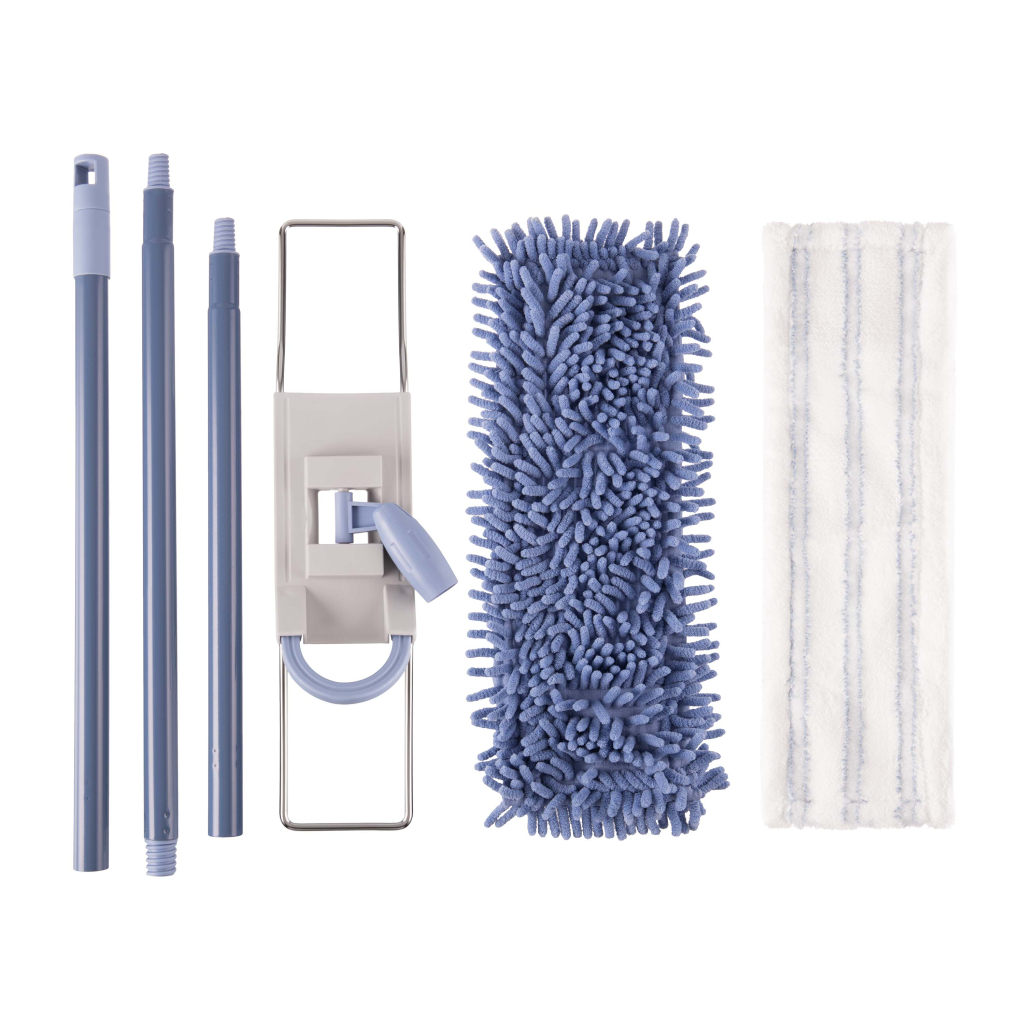 Швабра Ardesto Profe з 3-секційною ручкою 130 см та 2 змінними насадками 40 см Синя (ARHE1132SB) - зображення 3