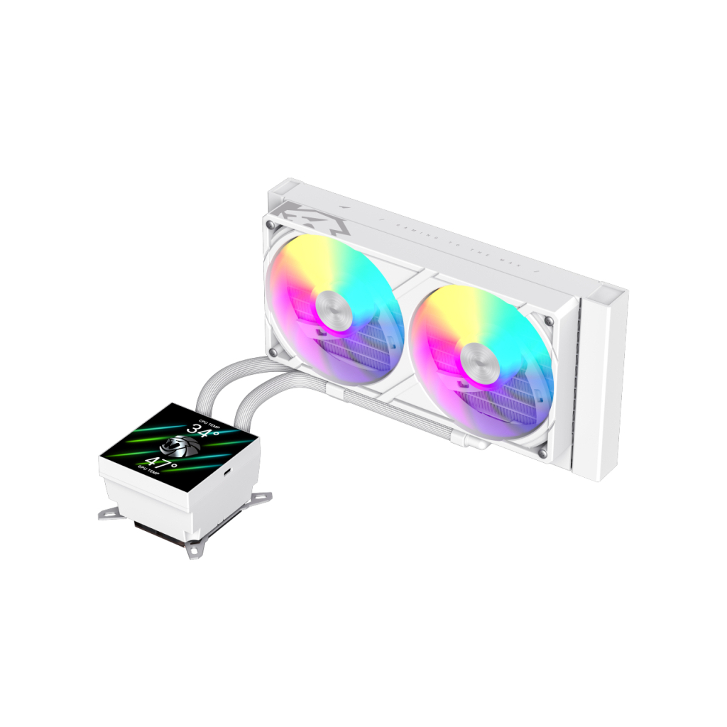 Система рідинного охолодження Gamemax GLACIER 240 LCD WH - зображення 3