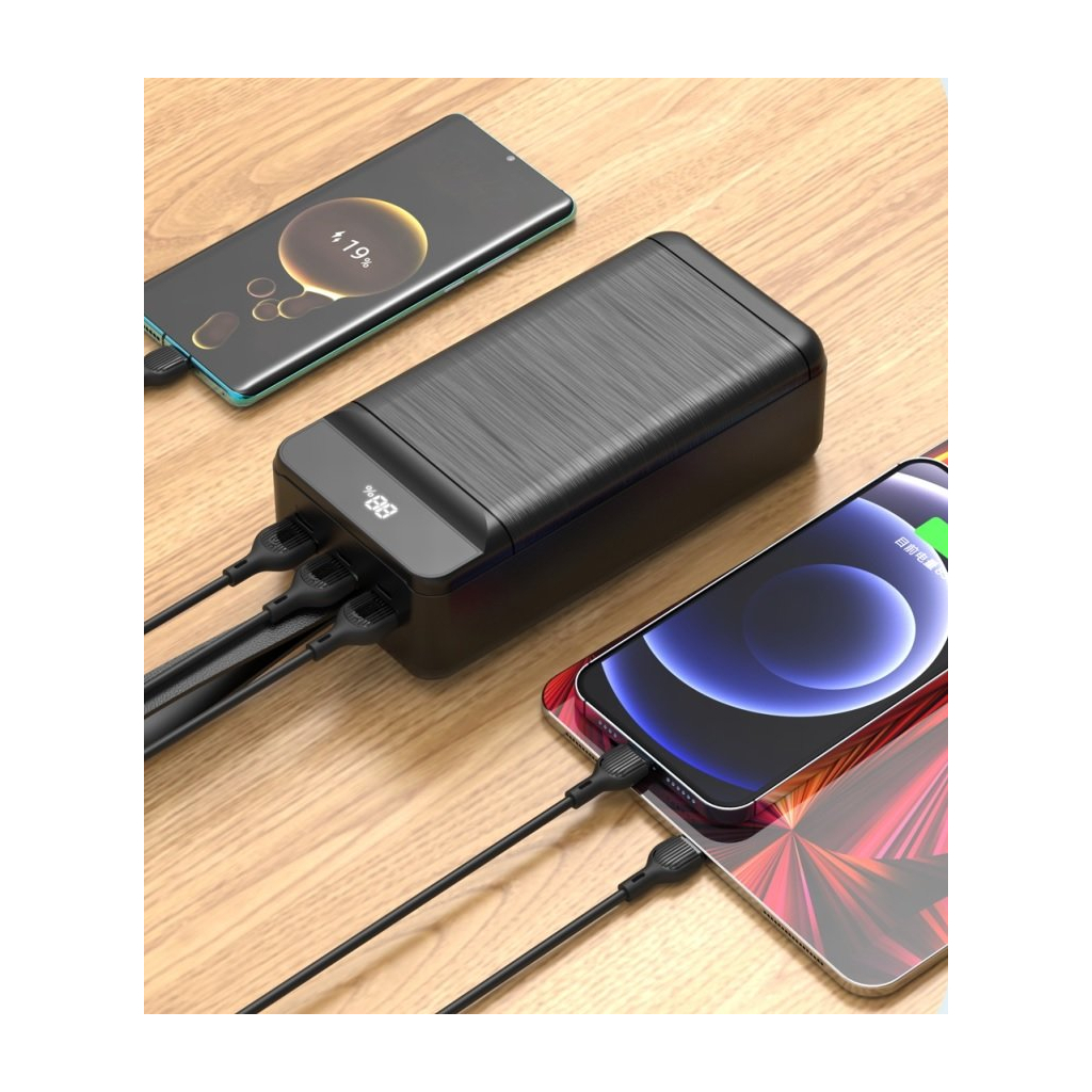 Батарея універсальна XO 80000mAh, PD/18W, QC3.0/22.5W, flashlight, Input(Micro,Type-C,Lightning), Output(3*USB,Type-C) (XO-PR160 / 29209) - зображення 5