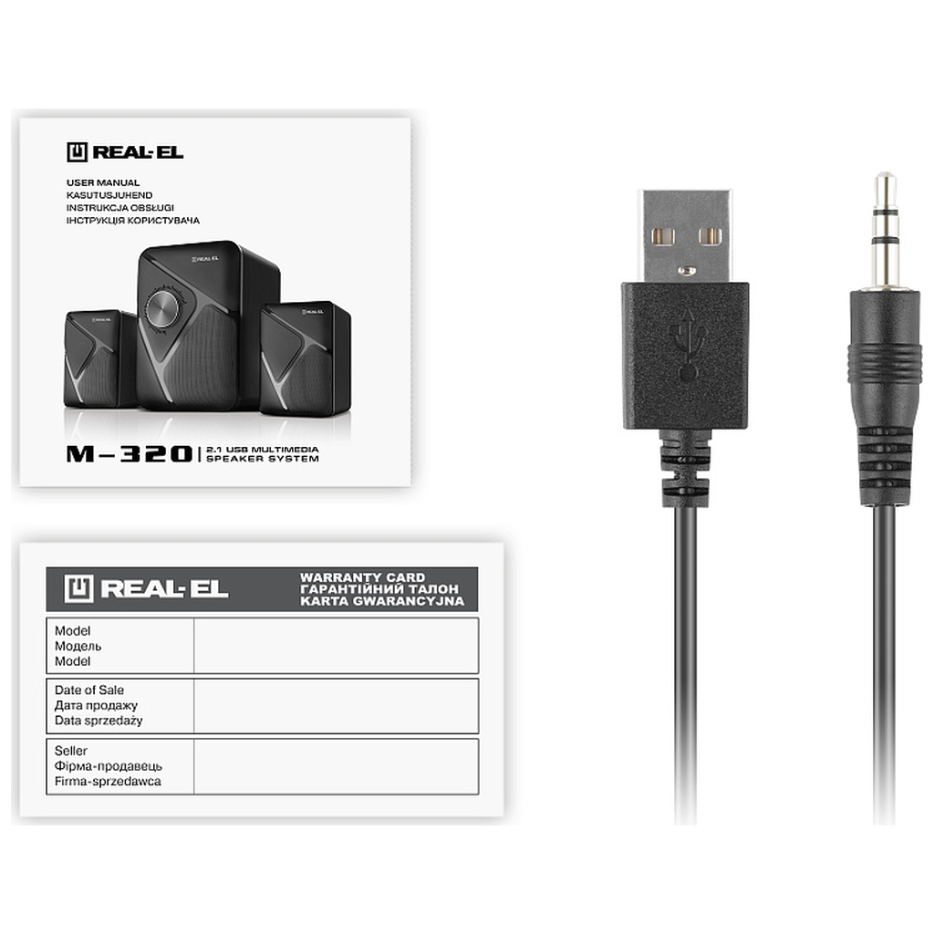 Акустична система REAL-EL M-320 Black (EL121300014) - зображення 7