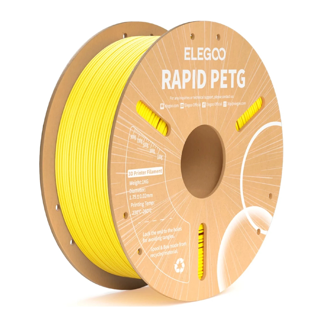 Пластик для 3D-принтера ELEGOO Rapid PETG 1кг, 1.75мм, yellow (50.203.0221) - зображення 1