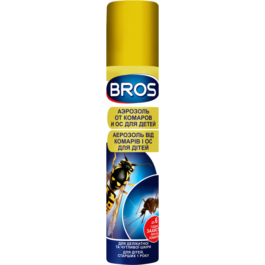 Аерозоль від комах Bros від комарів і ос для дітей 90 мл (5904517067813) - зображення 1