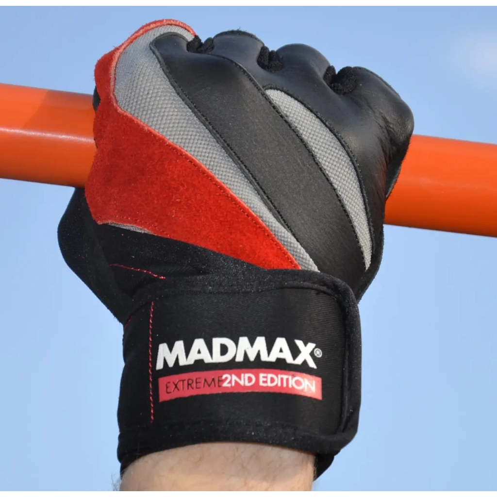 Рукавички для фітнесу MadMax MFG-568 Extreme 2nd edition Black/Red XL (MFG-568_XL) - зображення 9