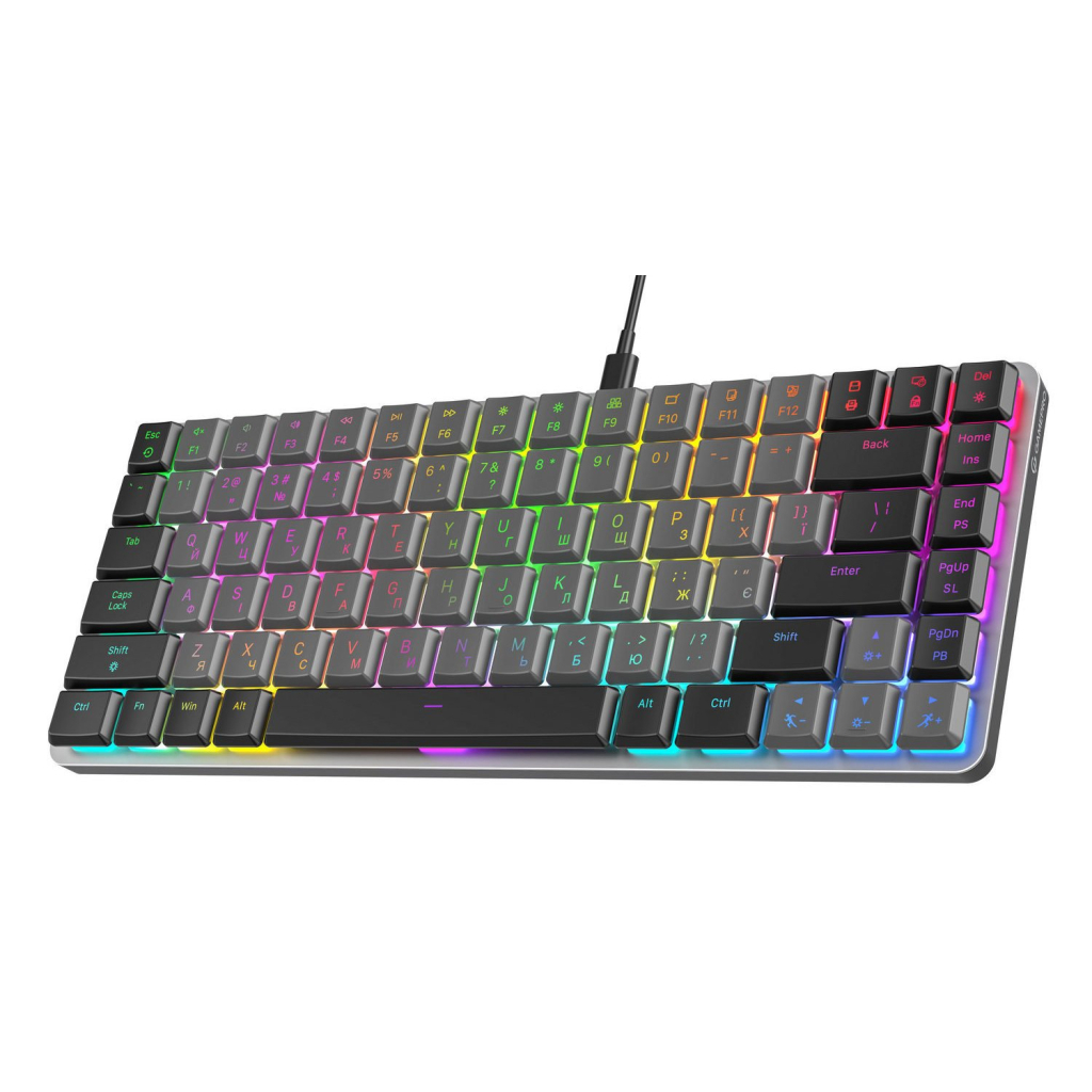 Клавіатура GamePro MK141R Red Swich Low Profile RGB USB Dark Gray (MK141R) - зображення 3