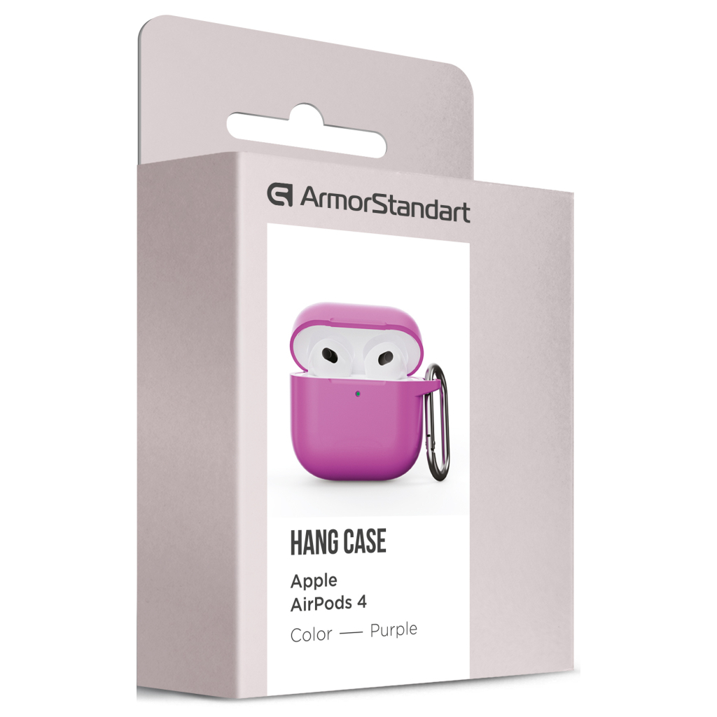 Чохол для навушників Armorstandart Hang Case для Apple AirPods 4 Purple (ARM81292) - зображення 3