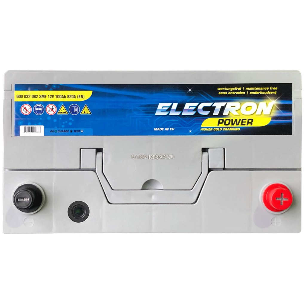 Акумулятор автомобільний ELECTRON POWER HP 100Ah ASIA Ев (-/+) (820EN) (600 032 082 SMF) - зображення 2