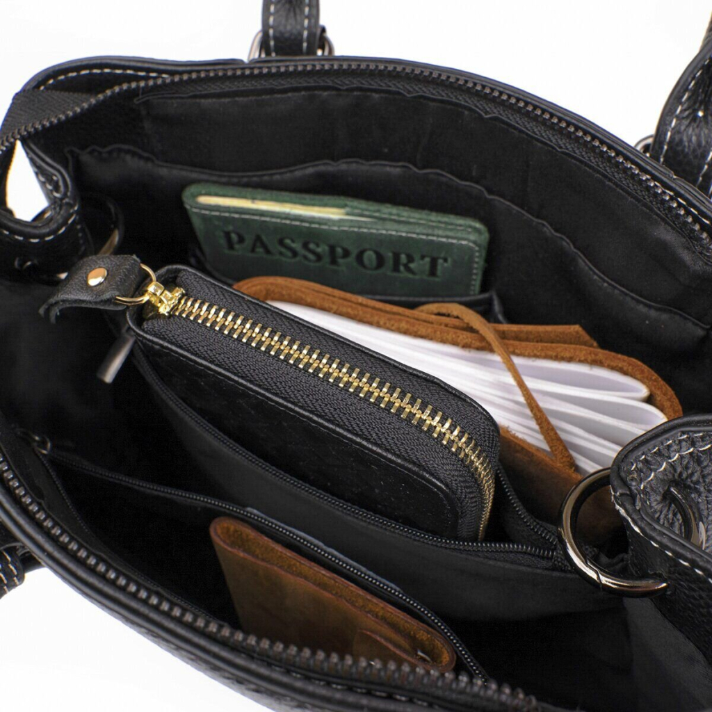 Сумка Vintage Жіноча у шкірі флотар Чорна (14861) - зображення 10