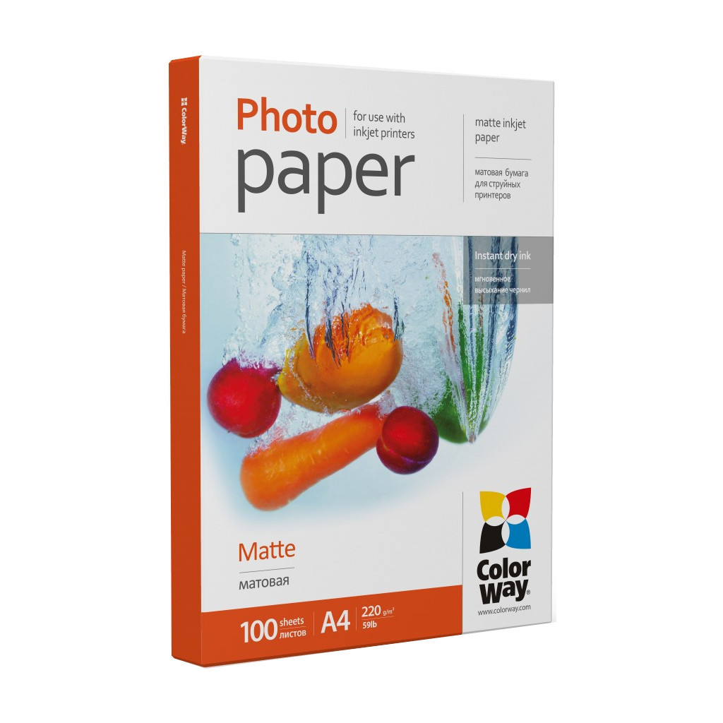 Фотопапір ColorWay A4 220г matte 100л (PM220100A4) - зображення 2