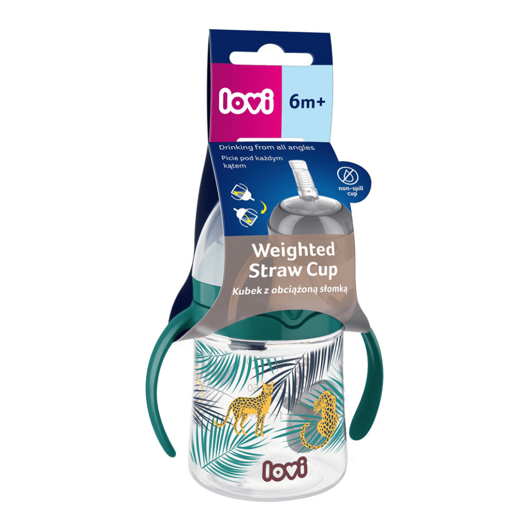 Поїльник-непроливайка Lovi Jungle Vibes з трубочкою та обтяжувачем 150 мл (35/366) - изображение 5