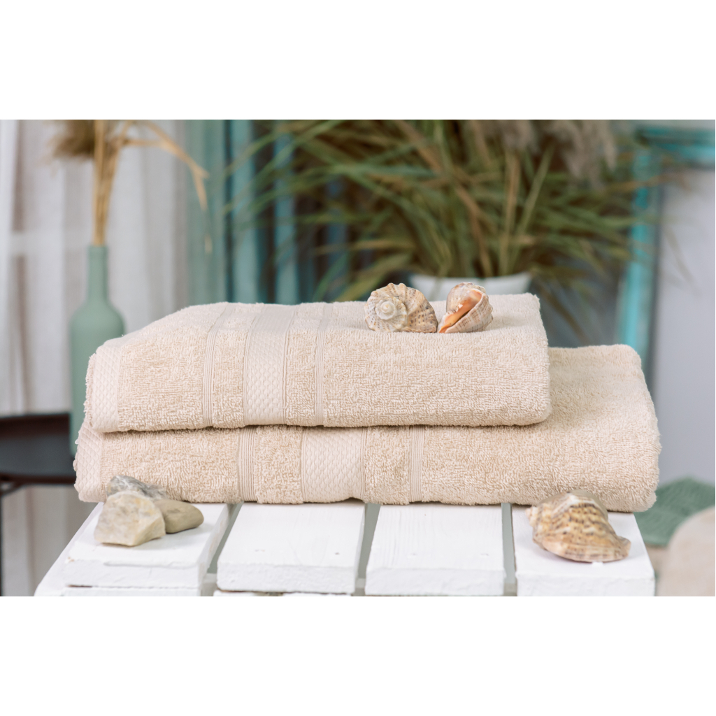 Рушник MirSon набір банних 5084 Elite SoftNess Beige 50х90, 70х140 (2200003960884) - зображення 2