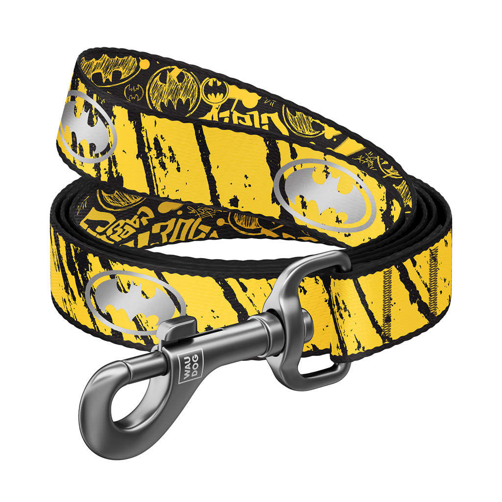 Повідець для собак WAUDOG Nylon "Бетмен Ескіз" світловідбивний M (341-1081) - зображення 1
