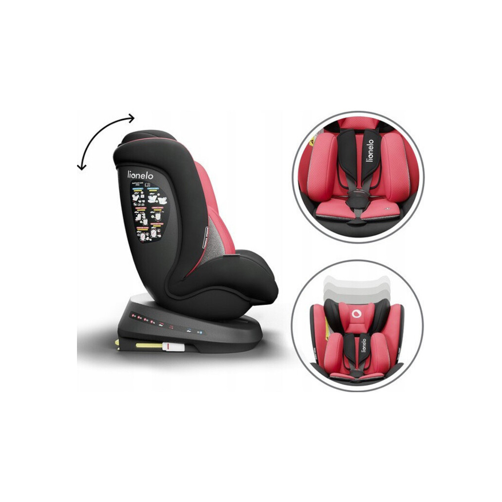 Автокрісло Lionelo Bastiaan One (0-36 кг) red chili (чорна база) (LO.A.BO06) - зображення 8