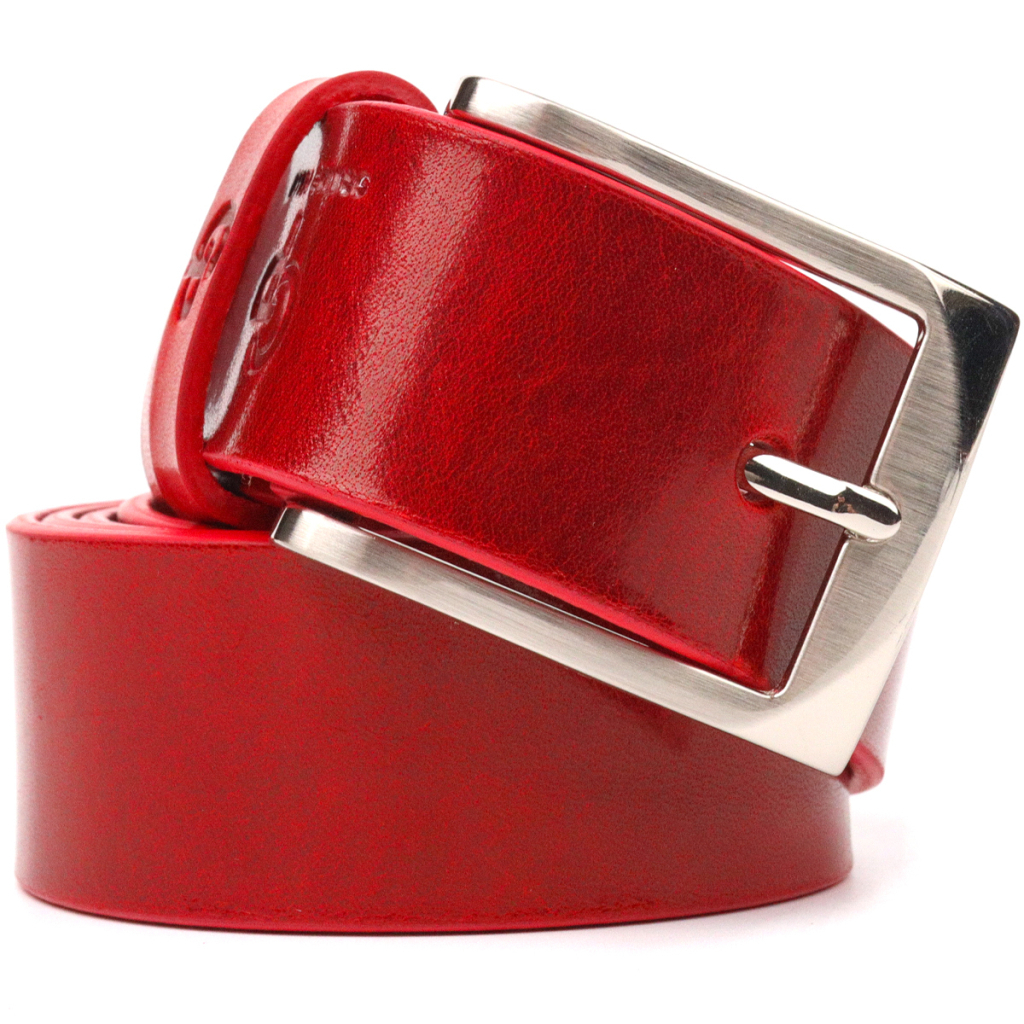 Ремінь Grande Pelle Жіночий під джинси з натуральної шкіри Червоний (21454) - зображення 5