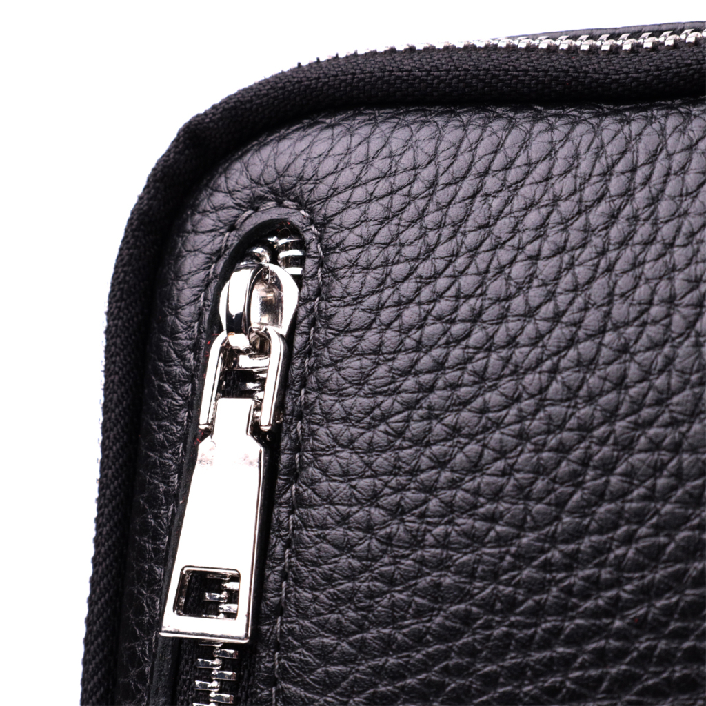 Сумка Grande Pelle Бананка з натуральної шкіри Чорна (22877) - зображення 6