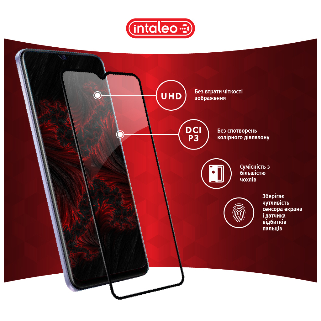 Скло захисне Intaleo Full Glue Vivo Y21S Black (1283126527012) - зображення 4