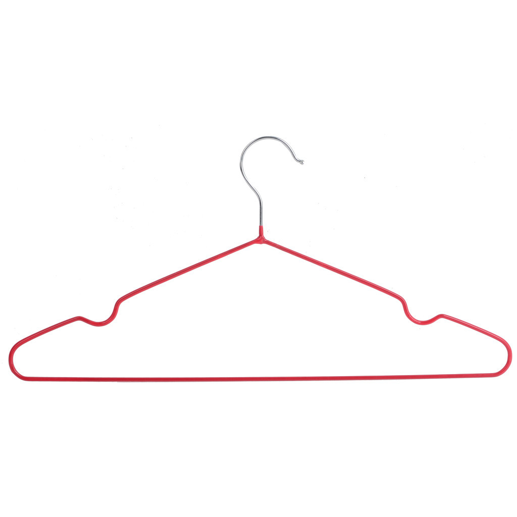 Плічка Idea Home Металеві в силіконі Червоні 40.5 х 21 х 0.3 см 8 шт. (6722136) - зображення 2