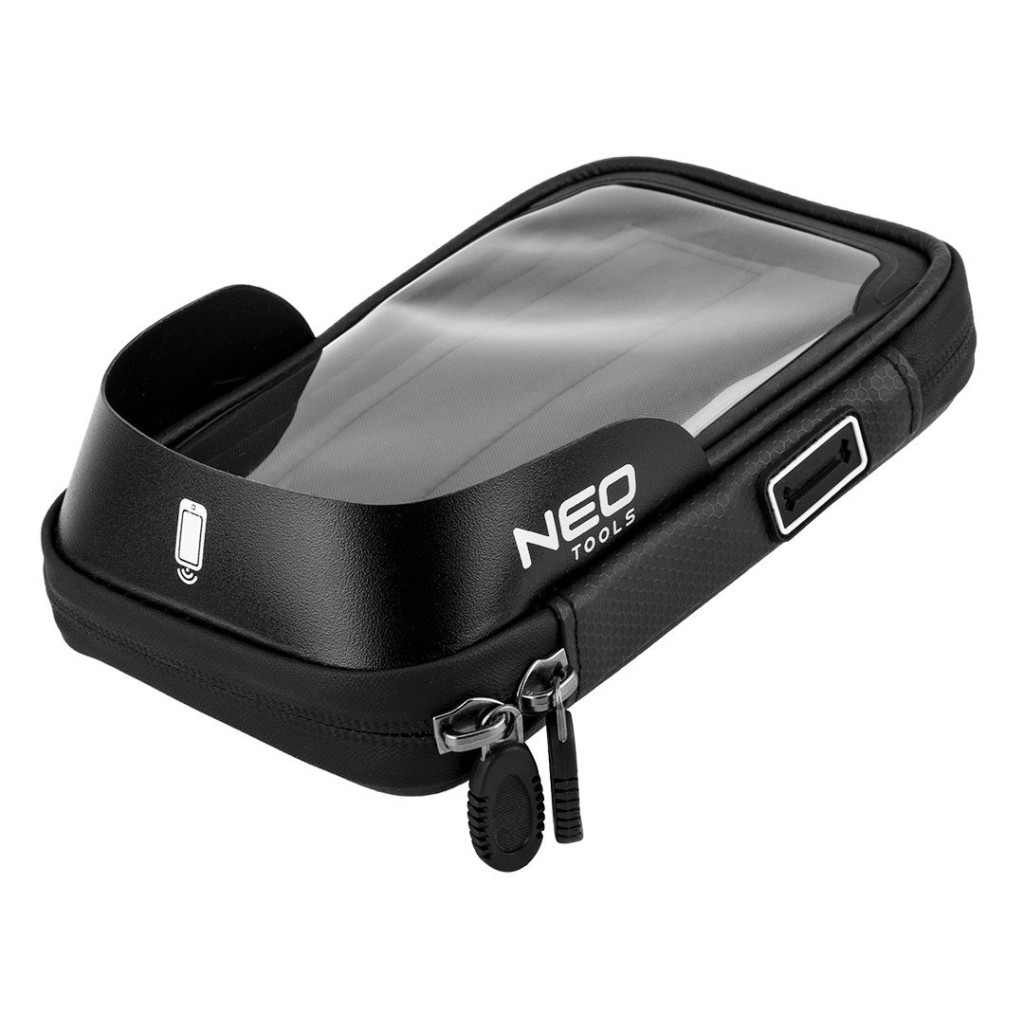 Велосумка на кермо Neo Tools з тримачем для смартфона до 6" Black (91-001) - зображення 11