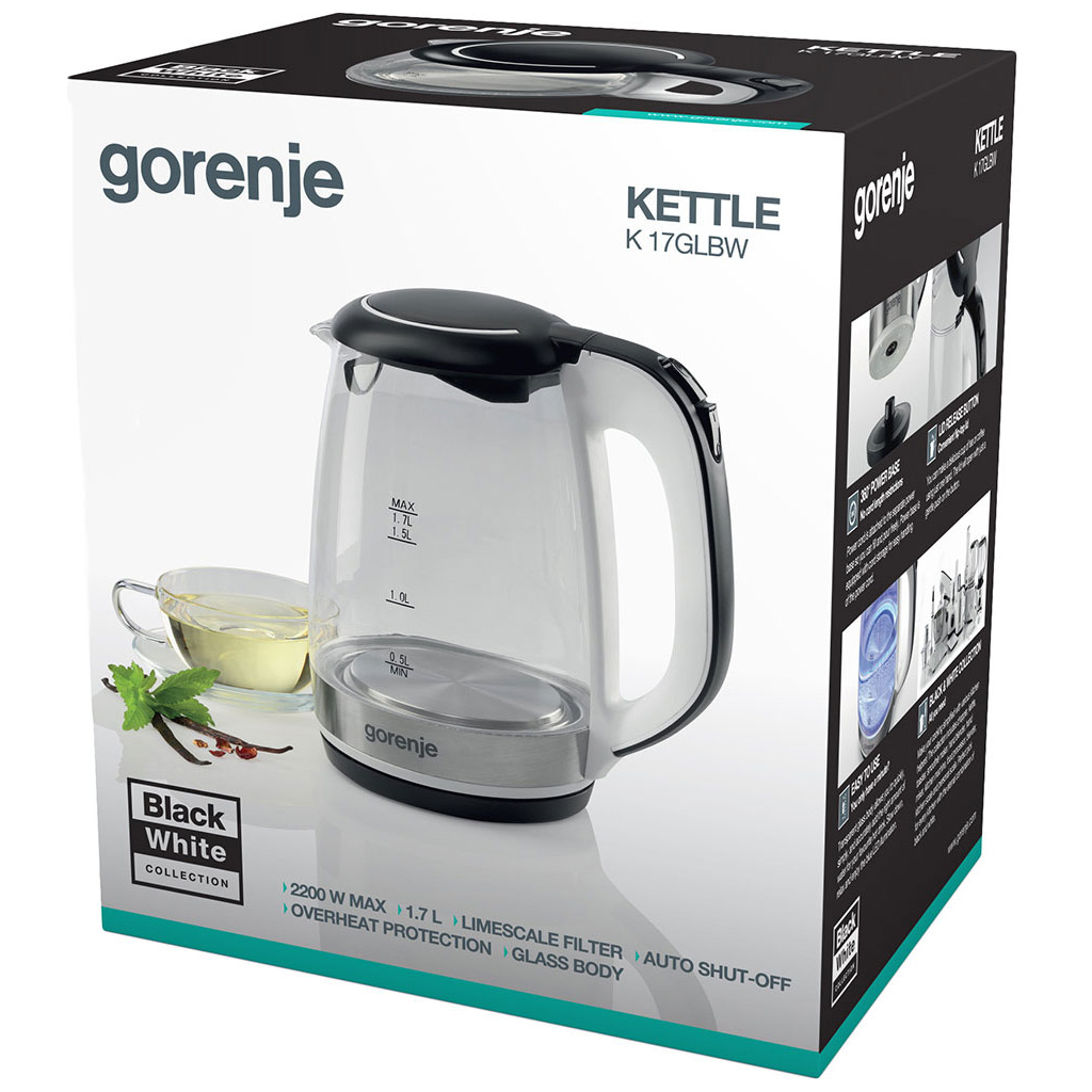 Електрочайник Gorenje K 17 GLBW - зображення 5