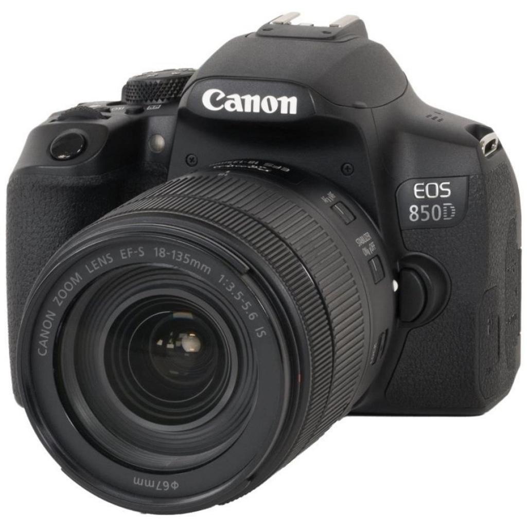 Цифровий фотоапарат Canon EOS 850D kit 18-135 IS nano USM Black (3925C021) - зображення 1