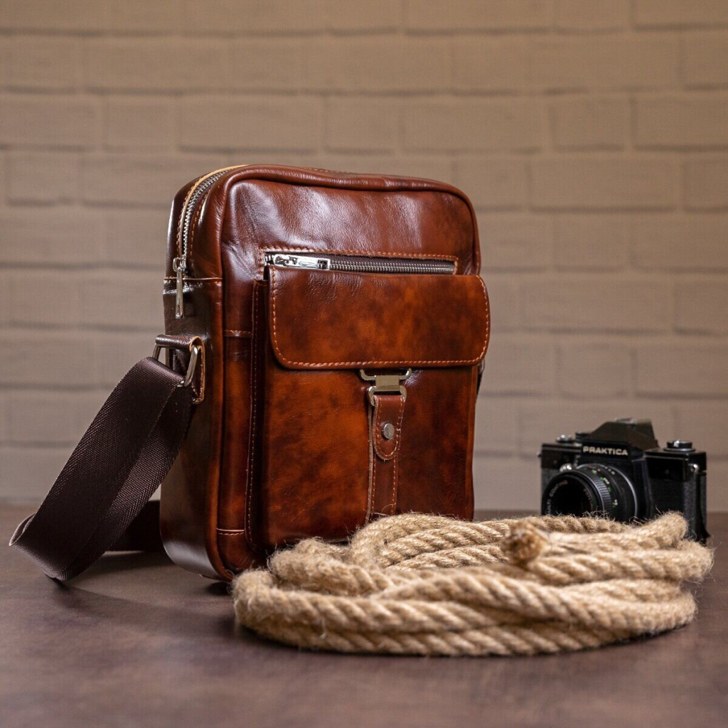 Сумка Vintage Коричнева (14829) - зображення 10