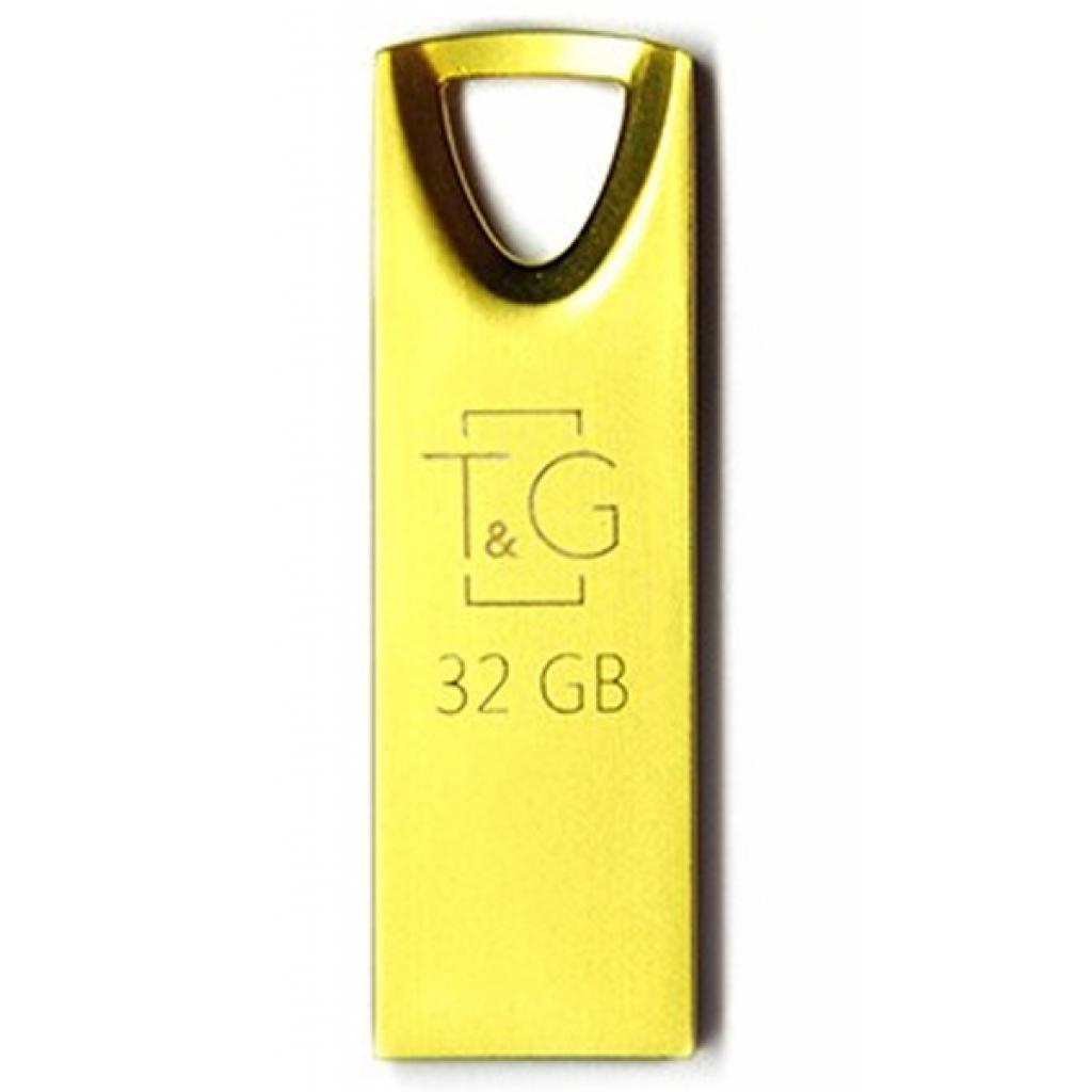 USB флеш накопичувач T&G 32GB 117 Metal Series Gold USB 2.0 (TG117GD-32G) - зображення 1