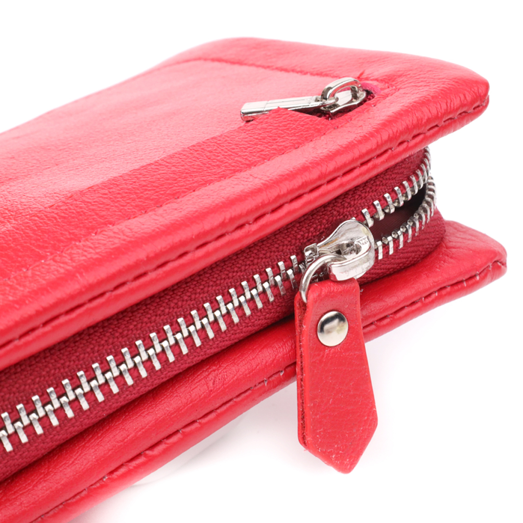 Гаманець ST Leather З відділенням під телефон з натуральної шкіри Червоний (23100) - зображення 8