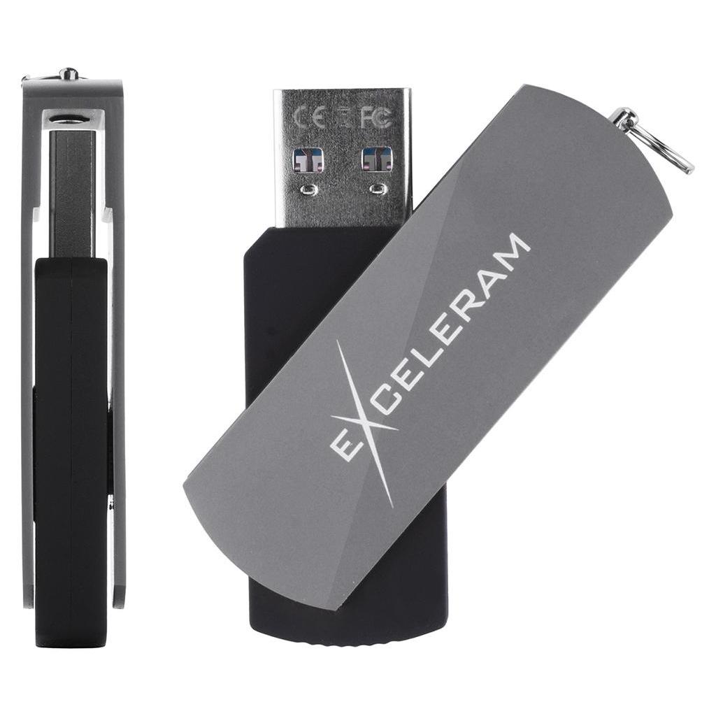USB флеш накопичувач eXceleram 128GB P2 Series Gray/Black USB 3.1 Gen 1 (EXP2U3GB128) - зображення 4