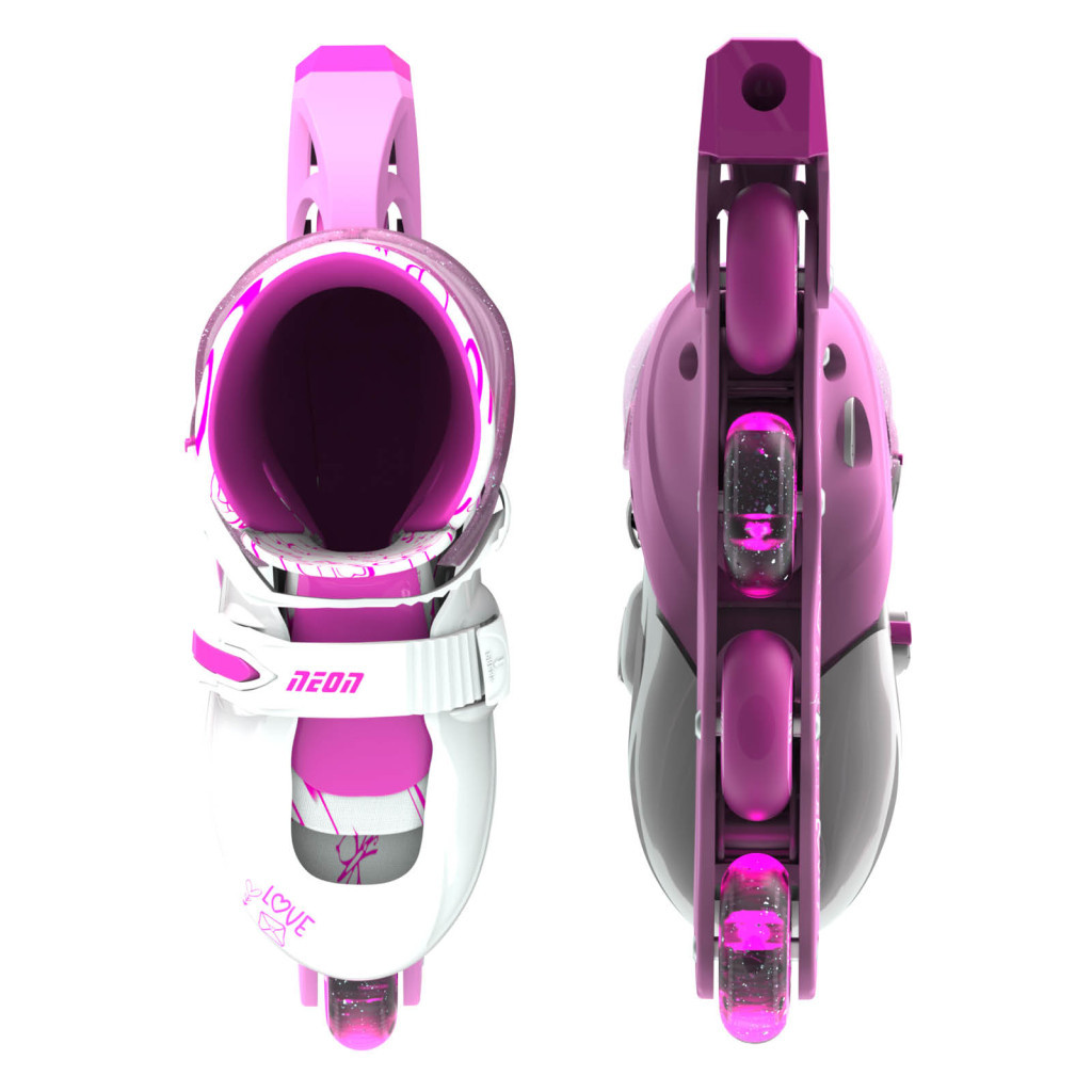 Роликові ковзани Neon Inline Pink розмір 34-37 (NT08P4) - изображение 3